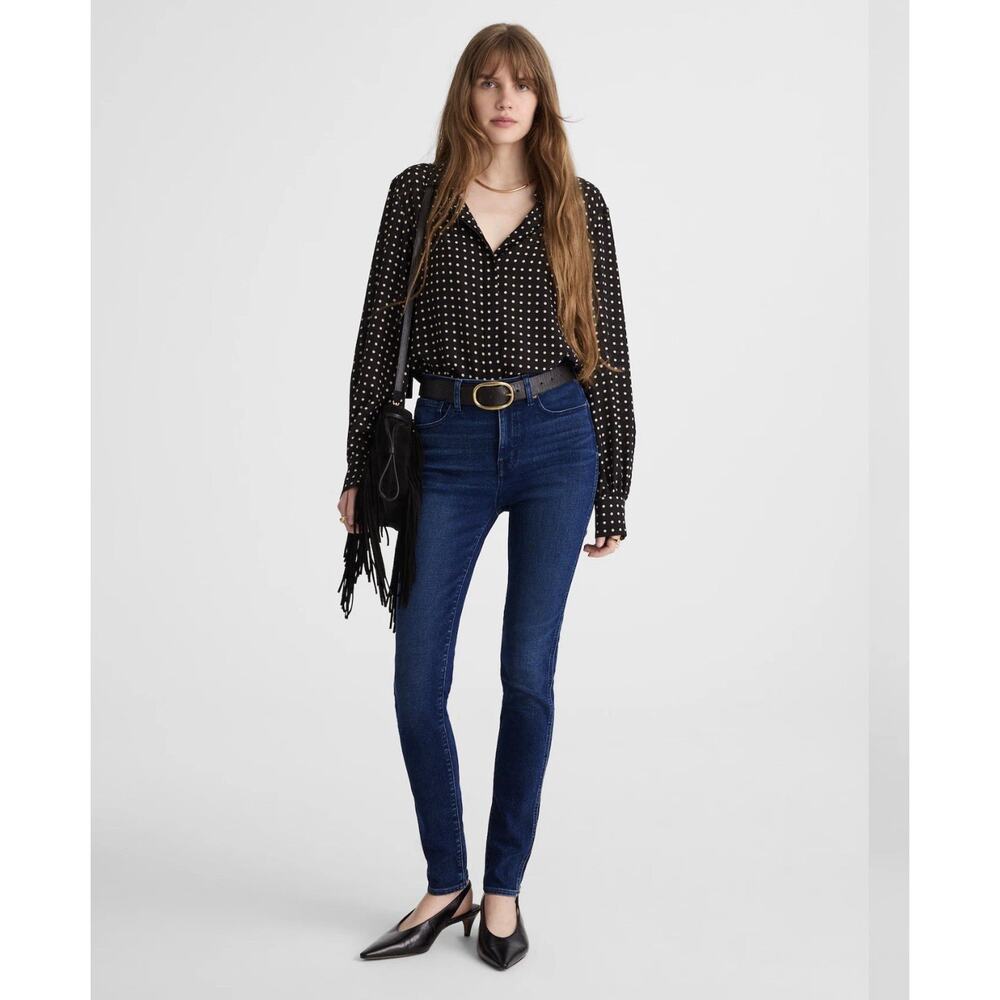 Madewell High Rise Skinny Jeans 30T Tall Dark Wash Stretch Denim NWT Women